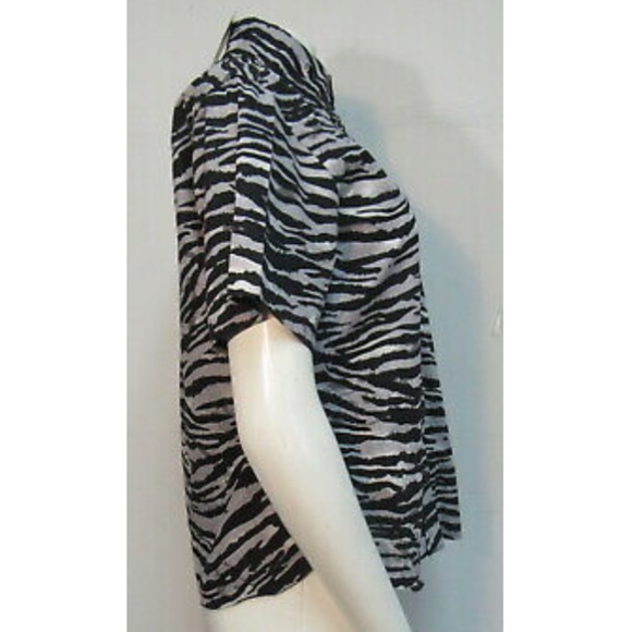 Prada Zebra Stripes Printed Button Down Shirt - Picture 3 of 5